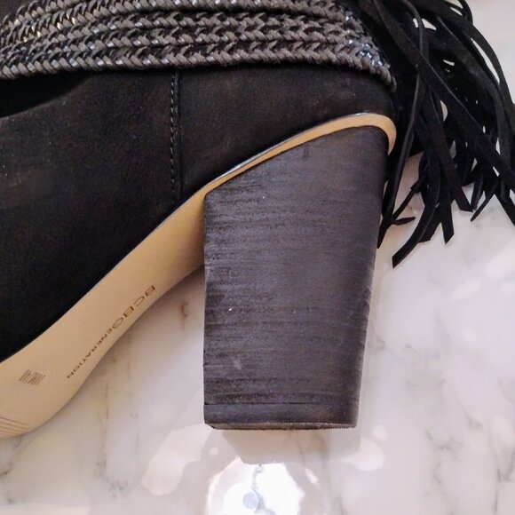 BCBGENERATION BG-CINDER BLACK BRAIDED ANKLE BOOTS - Women's Size 10M - Picture 4 of 8